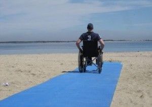 Wheelchair beach shop access mats